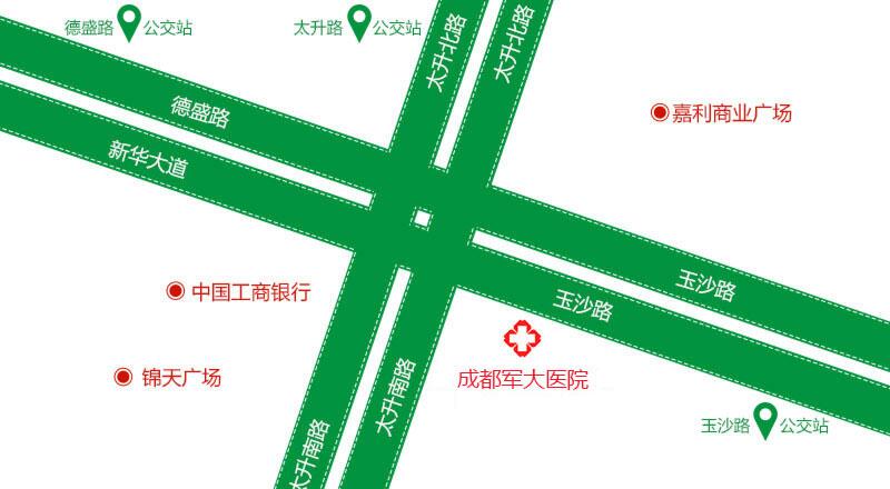 成都军大医院来院路线